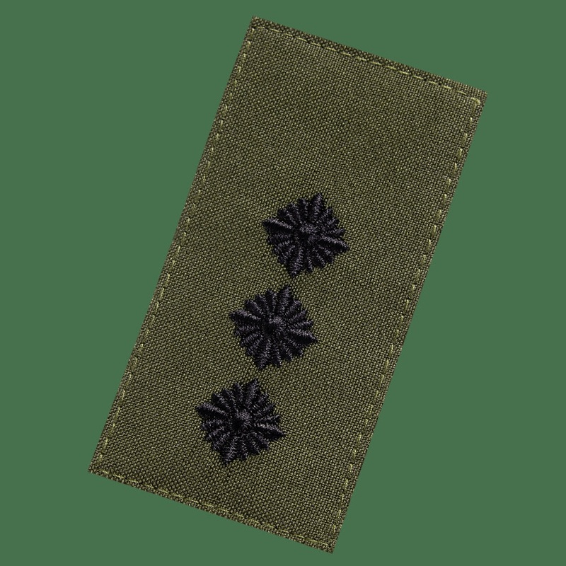 Senior Lieutenant Rank Insignia Patch - Durable Olive Drab Design