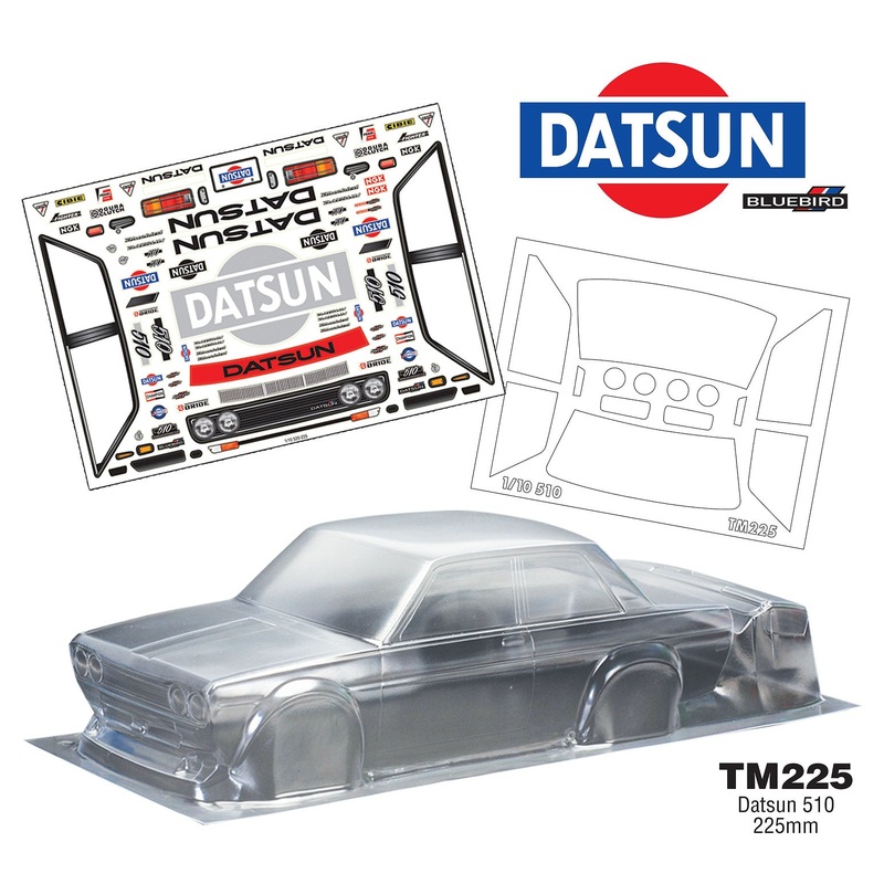 Team C TM225 TM225 1/10 Mini Datsun 510, WB 225mm, Width 165mm M Chassis