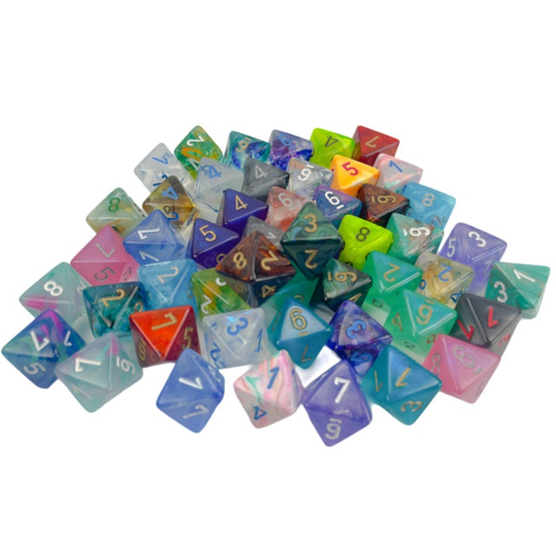 Chessex 29208 Bag of 50 assorted Signature d8 Dice