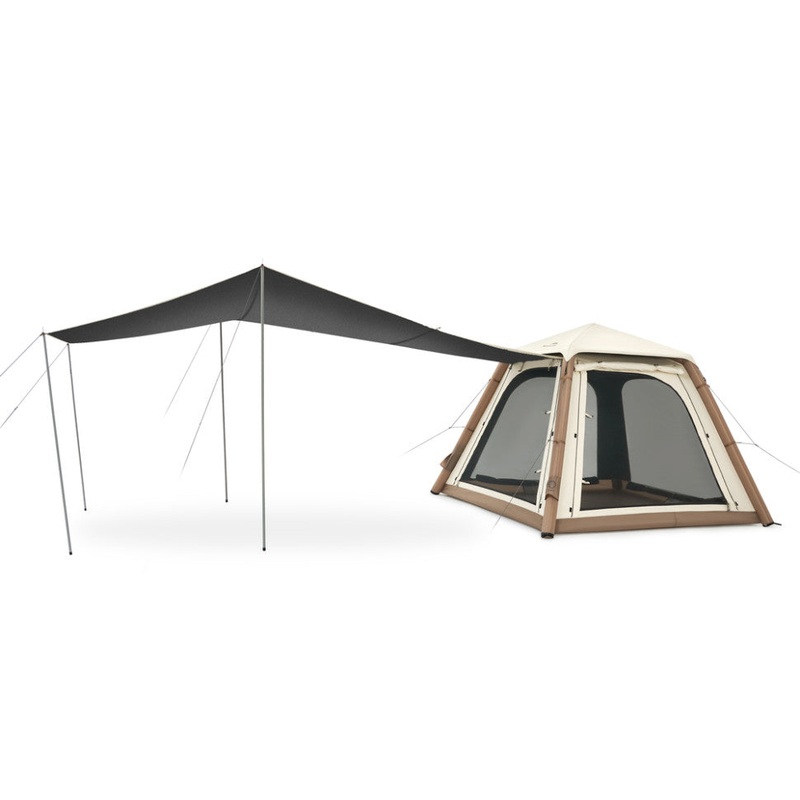 Naturehike Ango 4-Person Automatic Inflatable Tent with Rainfly, Brown