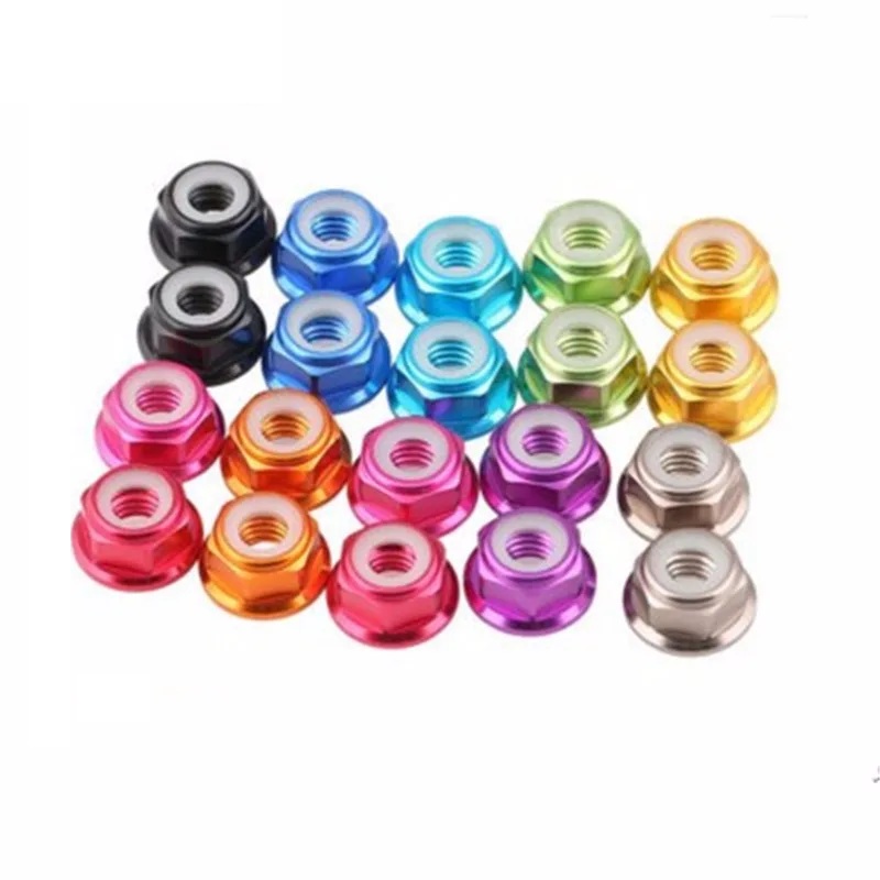 10pc M3 Locknuts CW Nuts pack Aluminium Black