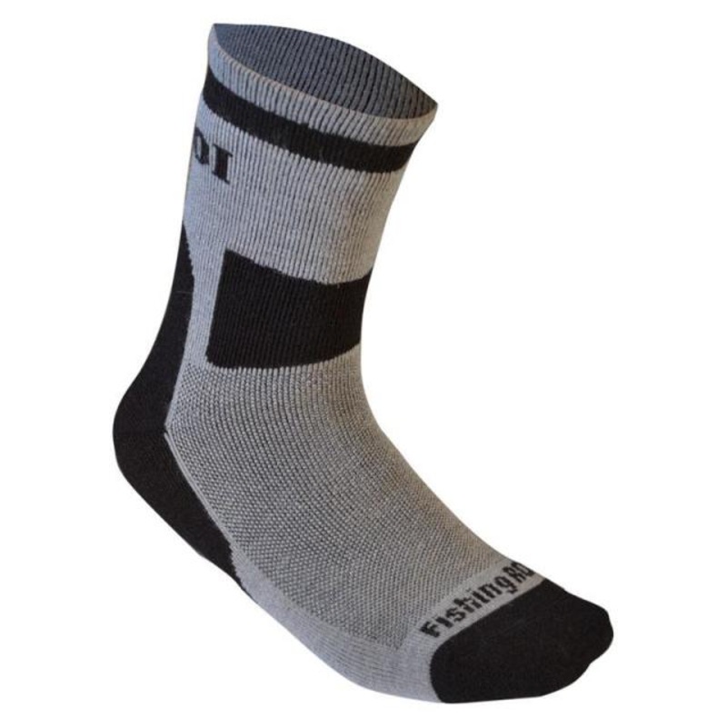 FR Heat Control Wool Socks in Black and Gray, Size 39-41