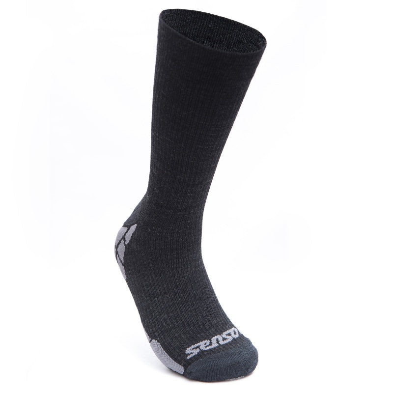 Sensor Merino Hiking Socks in Black/Grey