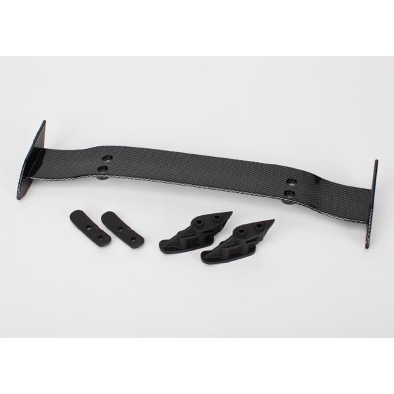 Traxxas 6414G - Wing (exocarbon)/ wing mounts (2)/ washers (2)