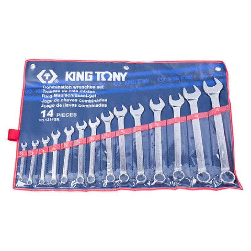 14-Piece Open-End and Box Wrench Set (5/16" - 1-1/4") in Polyester Case