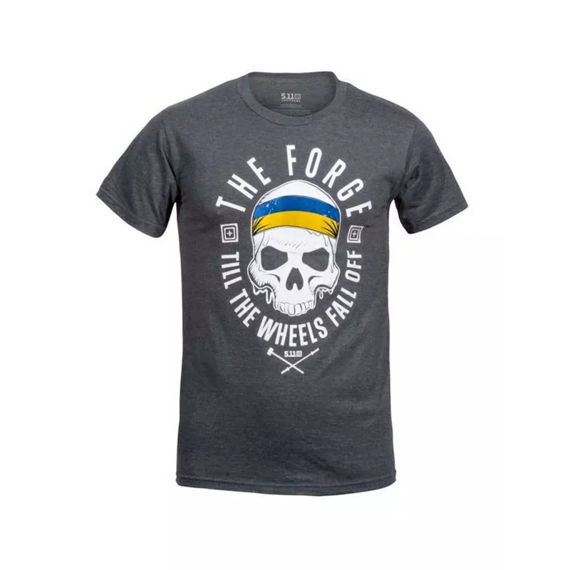 5.11 The Forge Ukrainian Fag Tee Charcoal Heather, Wolf Grey