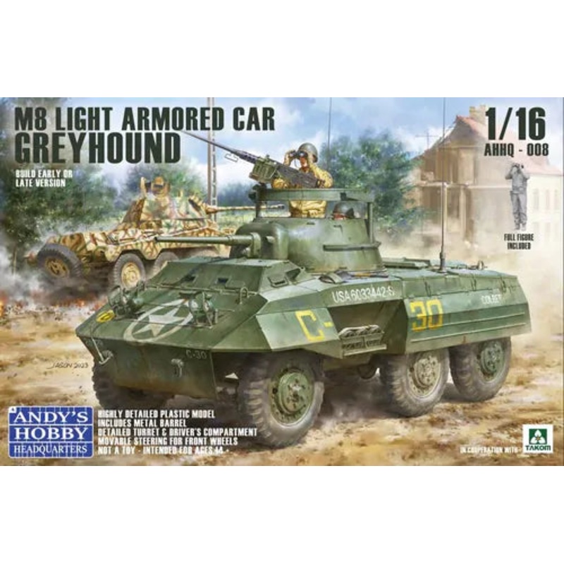 Andys Hobby HQ 1/16 M8 Greyhound US Light Armoured Car
