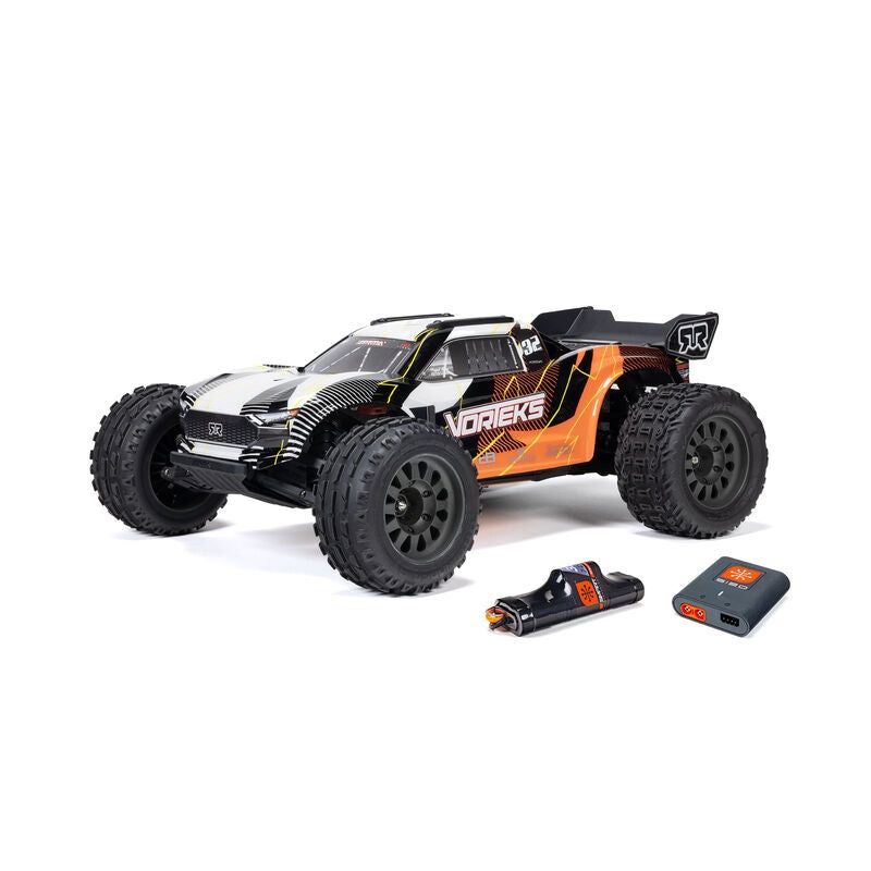 ARRMA ARA3205ST1 1/10 VORTEKS MEGA 550 Brushed 2WD Stadium Truck RTR with Battery & Charger, Orange
