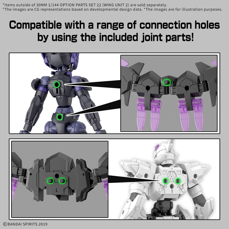 Bandai G5069183 30MM 1/144 Option Parts Set 22 (Wing Unit 2)