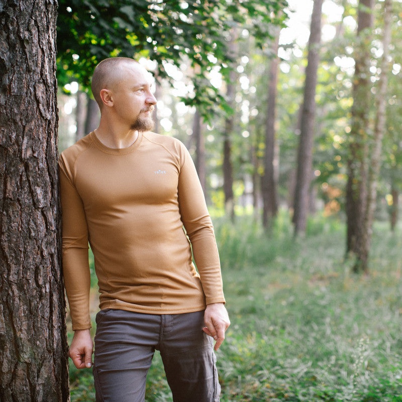 Tribe Coolpass Long Sleeve T-Shirt in Coyote, XL