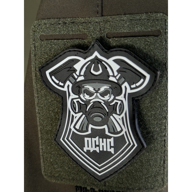Black and White PVC Rubber Patch/Chevron for Emergency Services