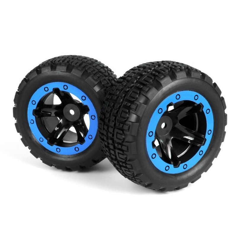 Blackzon 540109 Wheel & Tire Slyder ST Black/Bluee (2)