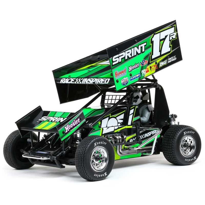 LOSI LOS-1387T2 22S Sprint Car, RTR, Green: 1/10 2WD (Requires Battery and Charger)