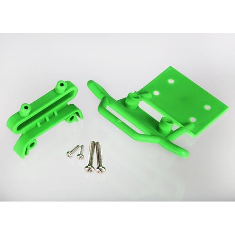 Traxxas 3621A - Bumper front / bumper mount front / 4x23mm RM (2)/ 3x10mm RST (2) (green)