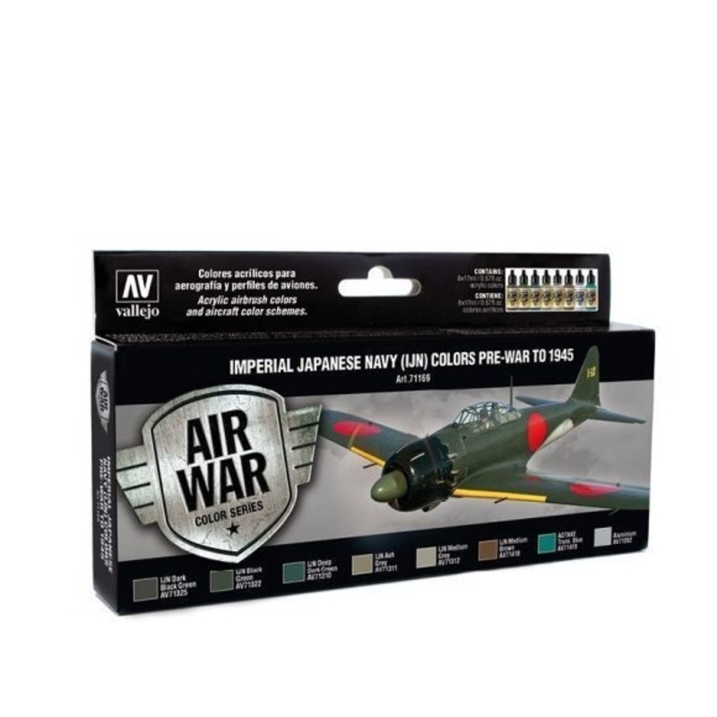 Vallejo AV71169 Model Air Imperial Japanese Navy (Ijn) Colors Pre-War To 1945 8 Colour Set
