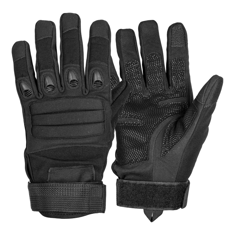 Full-Finger Rugged Gloves in Black