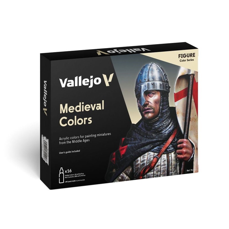 Vallejo AV70142 Model Colour Medieval Colors Figure 16 Colour Set
