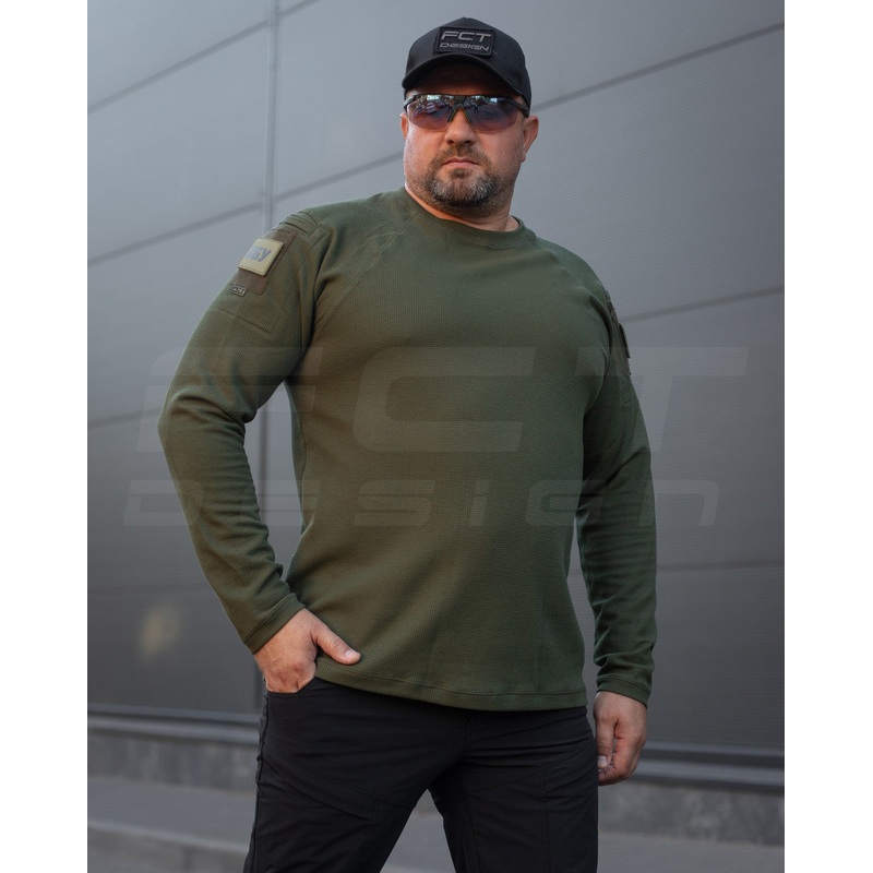 Zara Long Sleeve T-Shirt in Khaki Green
