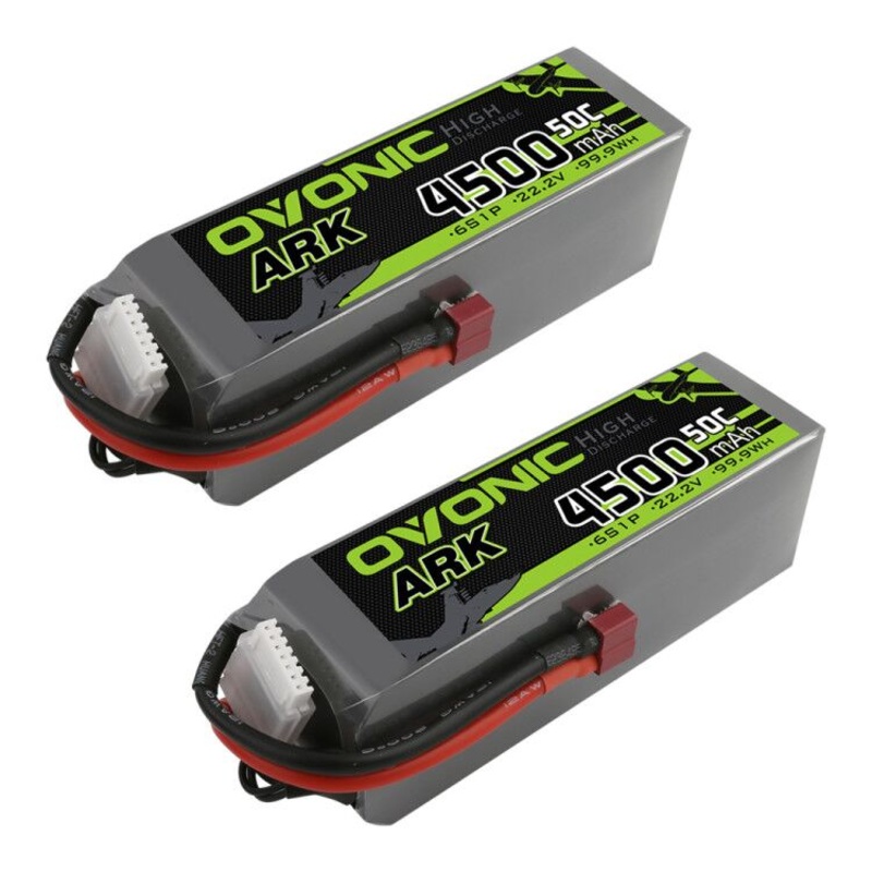 2OVONIC ARK 6S LiPo Battery 4500mAh 50C 22.2V with Deans Plug for RC Plane EDF Jet Multicopter