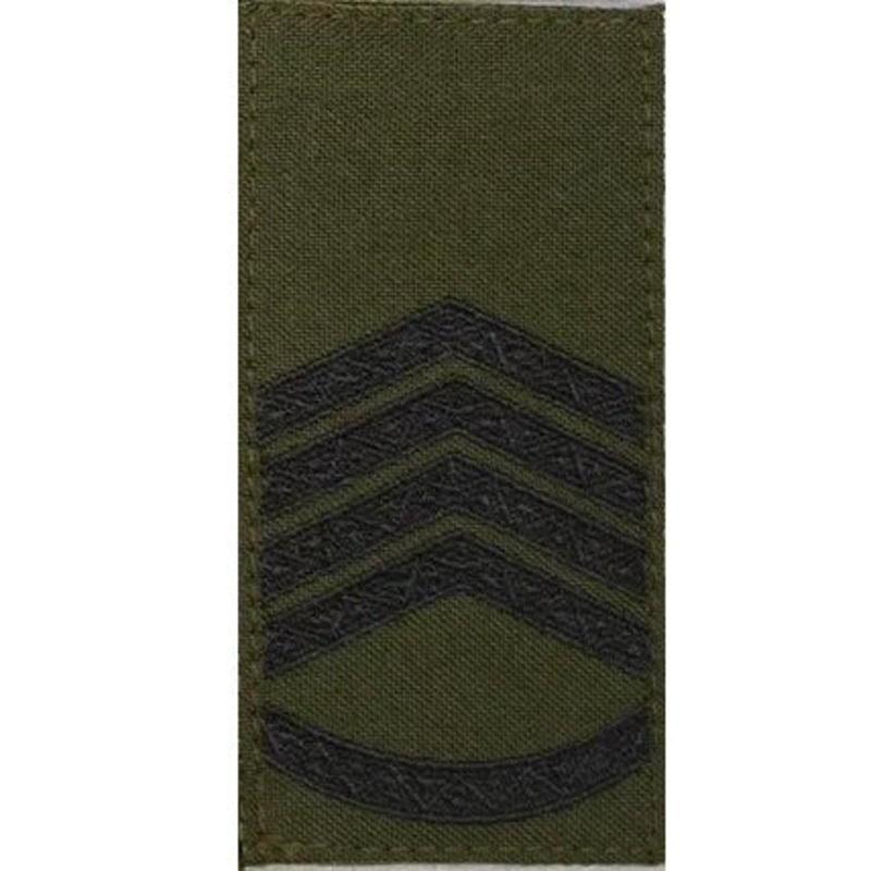 Olive Velcro Chief Sergeant Rank Insignia Patch - Durable Identification