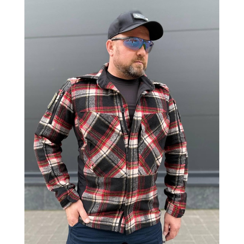 Rugged Professional Flannel Shirt FCT Insulated Red and White Checkered