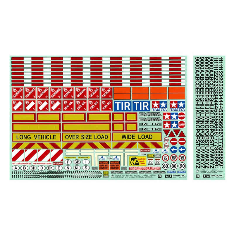 Tamiya 56534 1/14 TRACTOR/TRAILER STICKER