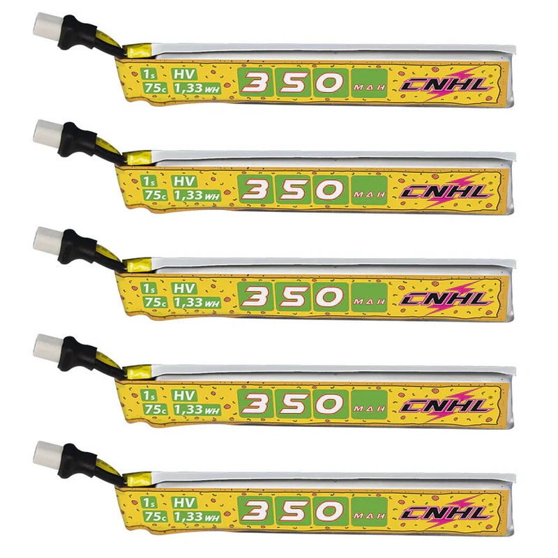 CNHL Pizza Series 350mAh 3.8V 1S 75C Lipo Battery with BT2.0 (5-Pack)