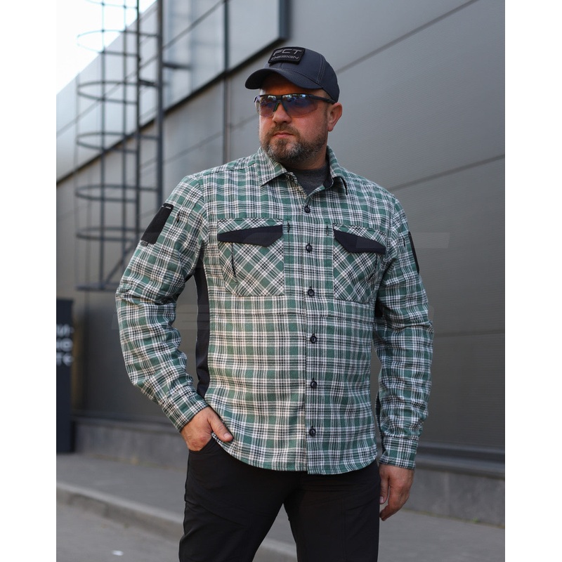 Rugged Professional Shirt FCT Blackbeard Green Plaid for All Seasons