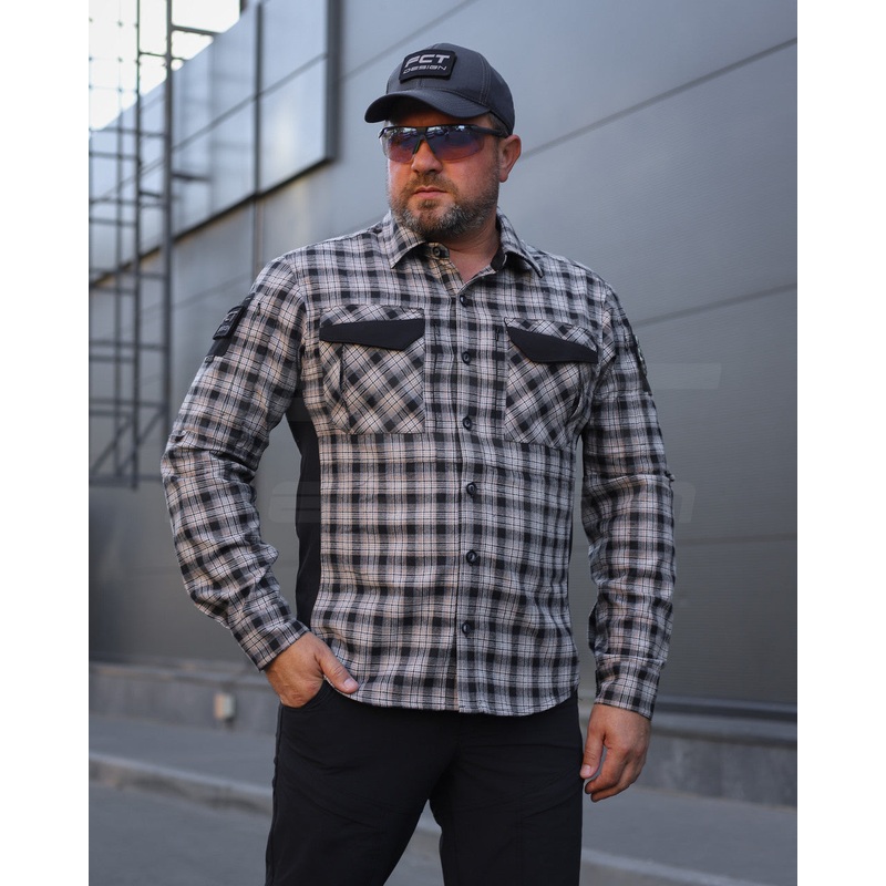 Rugged Professional FCT Blackbeard Checkered Shirt in Gray