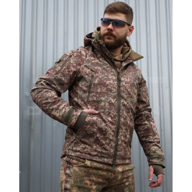 Hunter Softshell Fleece Jacket with Mesh Predator Multi-Terrain