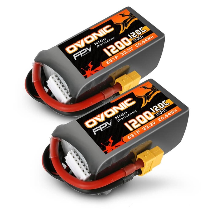 2Ovonic 120C 6S 1200mAh 22.2V LiPo Battery with XT60 Plug for FPV Racing