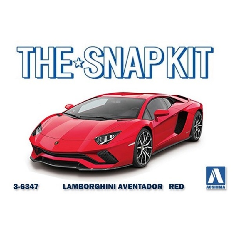 Aoshima 6347 1/32 SNAP Lamborghini Aventador S (Pearl Red)