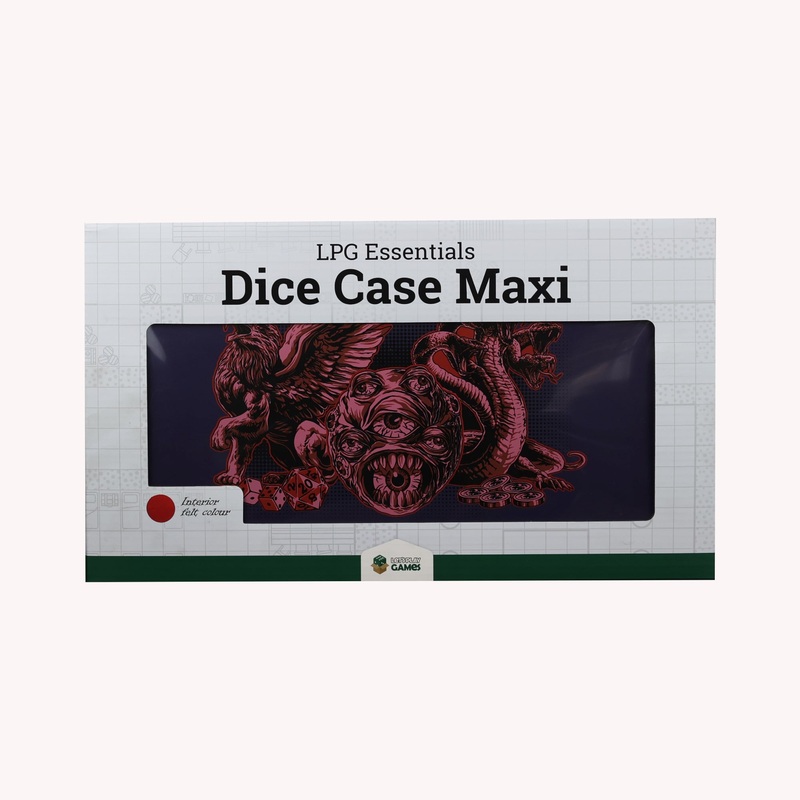 Lets Play Games 259027 Essentials Dice Case Maxi Deep Blue / Burnt Burgundy