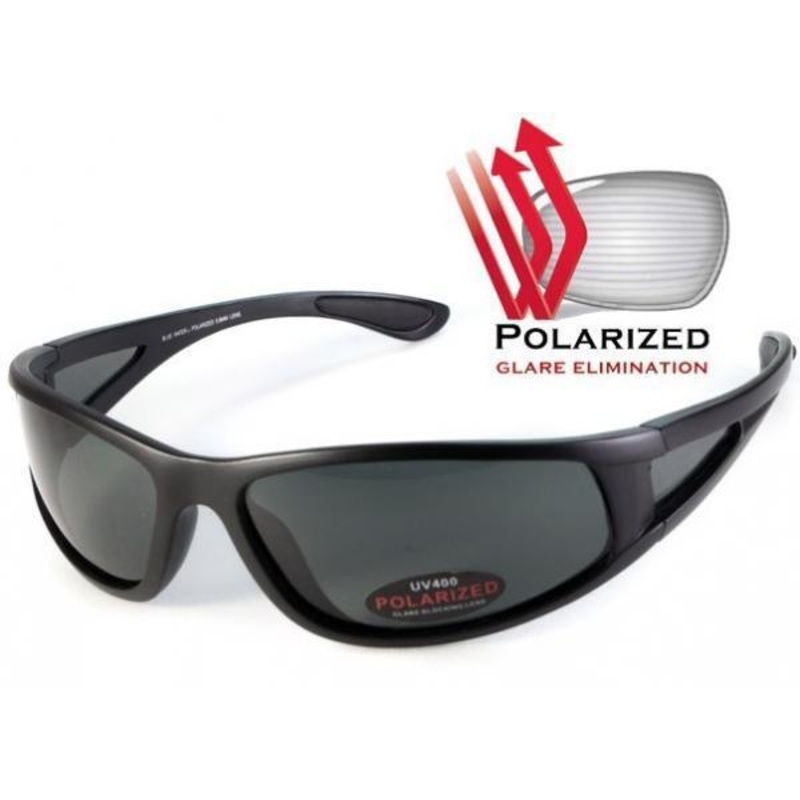 BluWater Florida-3 Polarized Sunglasses in Black (Gray Lenses)