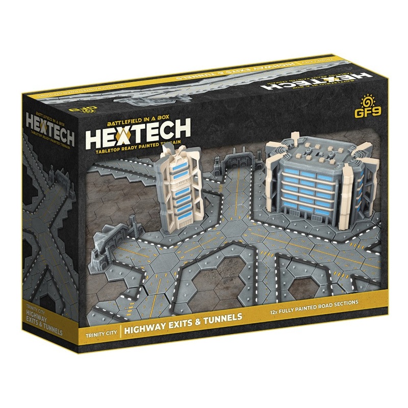 Gale Force 9 HEXT33 Hextech Terrain Trinity City Highway Exits and Tunnels