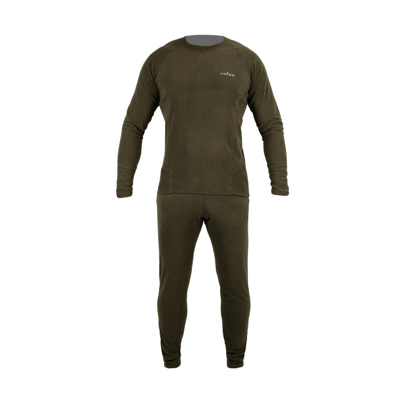 Men's Tribe Microfleece Thermal Underwear Set (Shirt + Pants) - Olive