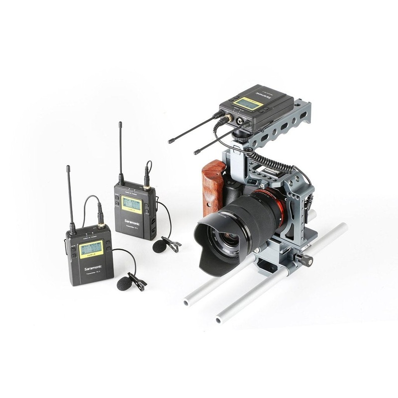 Saramonic UwMic9 RX9+TX9+TX9 2-Person Wireless Lavalier Microphone System with Portable Dual-Channel Camera-Mountable Receiver