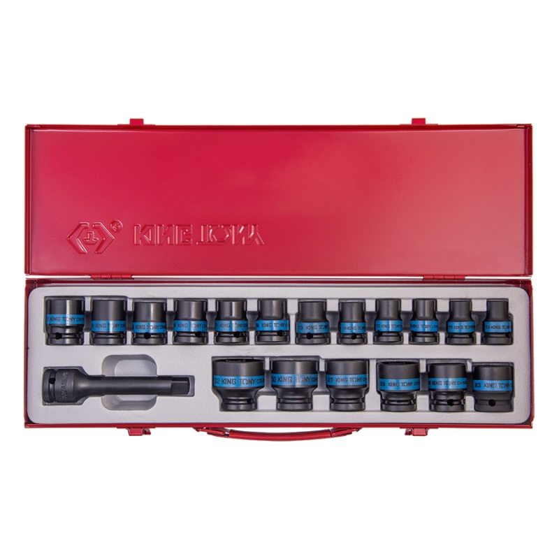 19-Piece Impact Socket Set in Metal Case