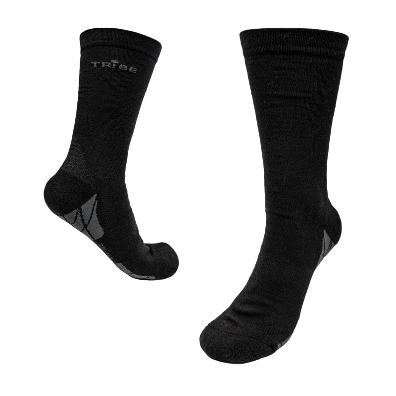 Tribe Merino Light Socks, Black, Size 44-46