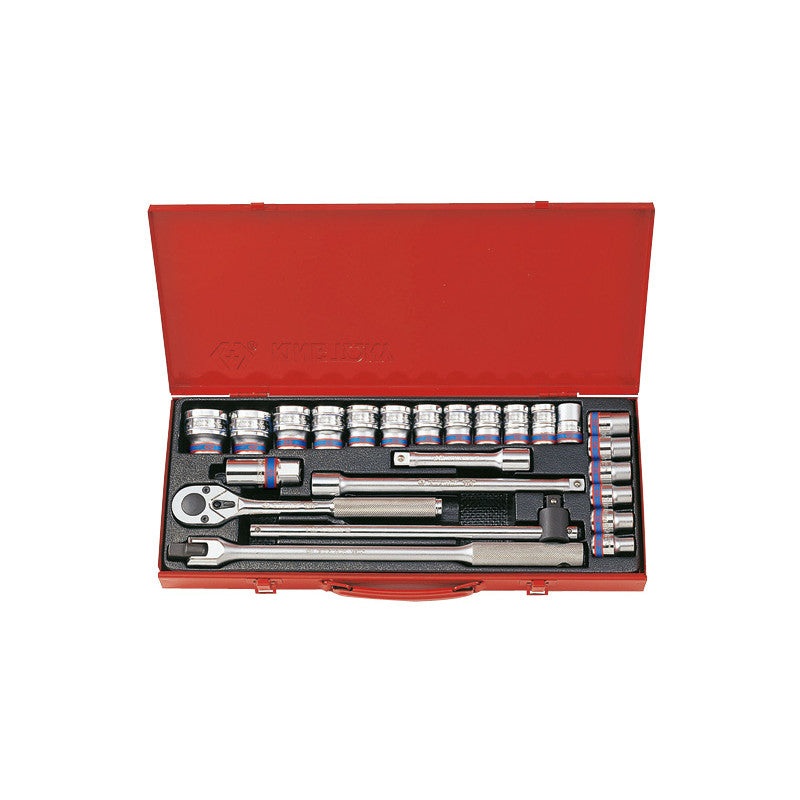 24-Piece 1/2" Socket Set With Ratchet