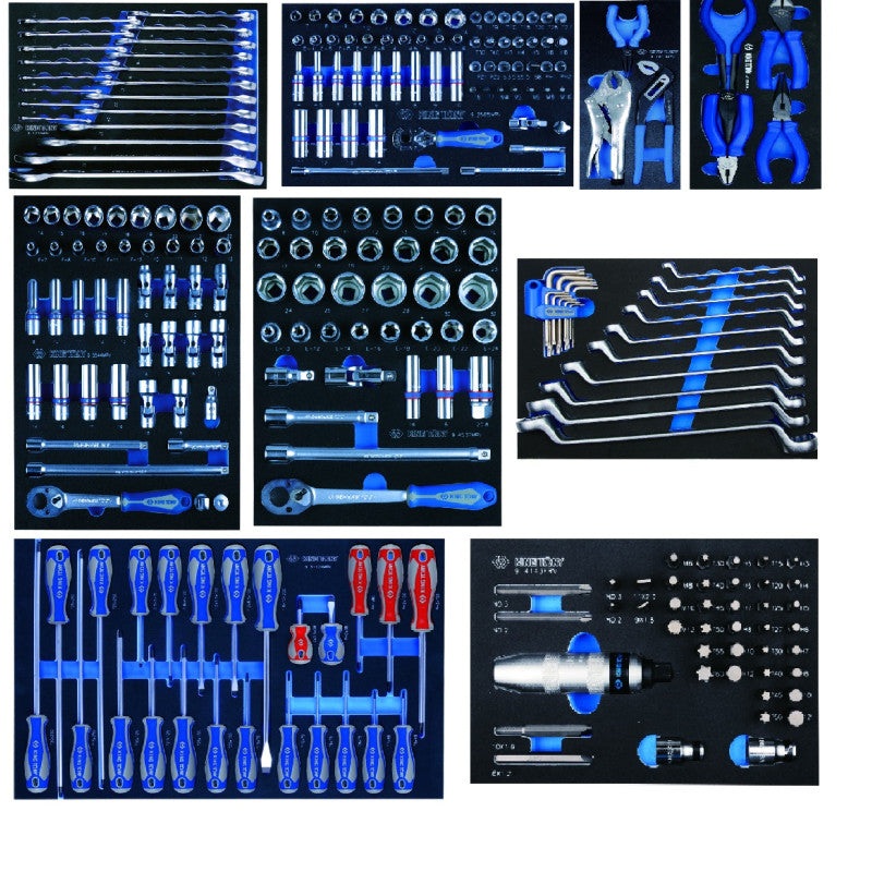 259-Piece Tool Set for Cart with Organized Compartments