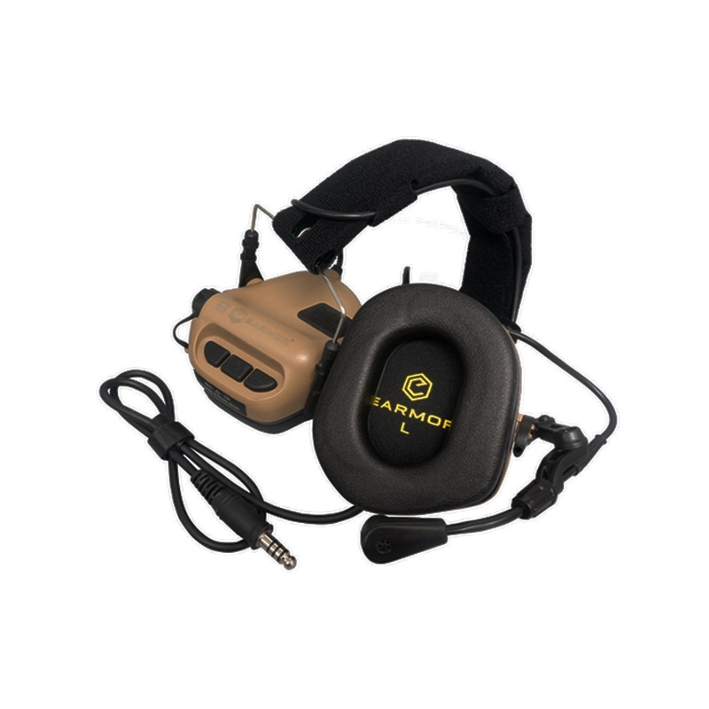 G-Earmore M-32 Active Shooting Headphones with Coyote Headset