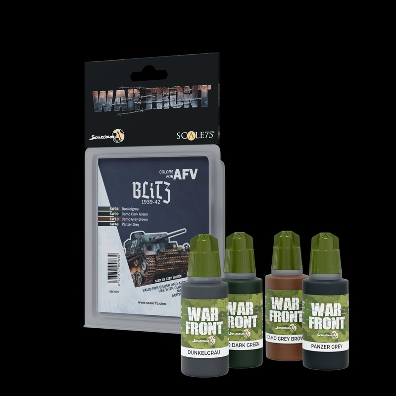 Scale 75 SSE-039 Warfront Colors For Afv-Blitz 1939-42 Paint Set