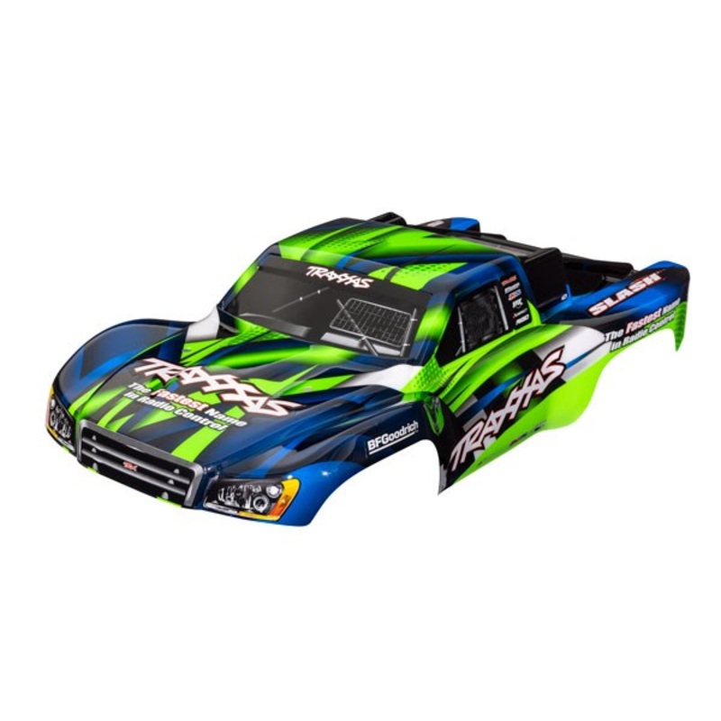 Traxxas 5851G SLASH 2WD BODY GRN/BLUE