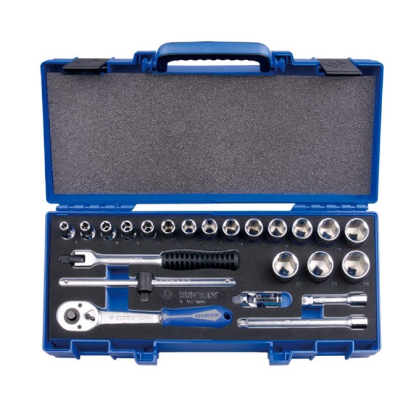 3/8" Drive Socket Set 6mm-24mm (23 Pieces) with Plastic Case
