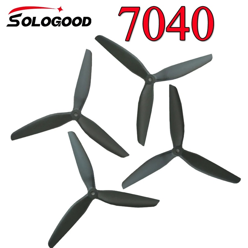 4Pcs/2Pairs SoloGood 7040 7 Inch 3-Blade 7X4X3 CW CCW Glass Fiber Nylon Propeller for RC FPV Racing Quadcopter