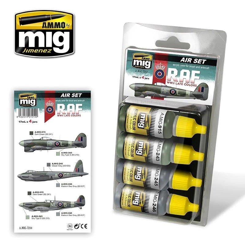 AMMO by Mig Jimenez ATOM-20905 Atom Color Raf Wwii Late Colors Set
