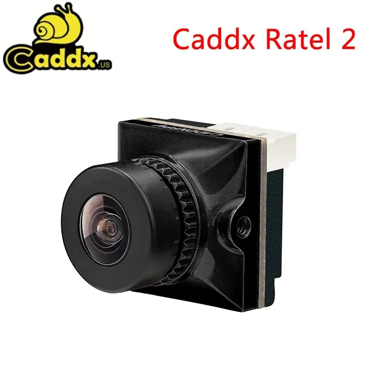 Caddx Ratel 2 1/1.8'' Starlight 1200TVL 19*19mm 2.1mm NTSC PAL 16:9 4:3 Switchable Super WDR FPV Micro Camera for FPV Racing Black