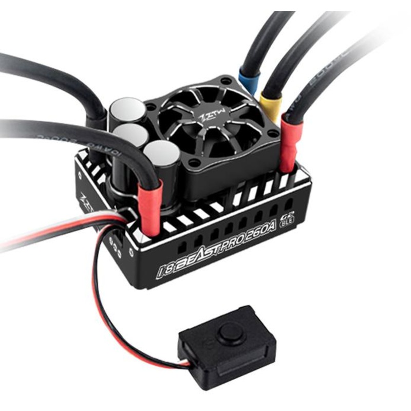 ZTW ZTW-4226033 1/8 Beast Pro 260A 2-4s Lipo G2 BLE (Bluetooth) Sensored ESC For 1/8th Buggy or Truggy