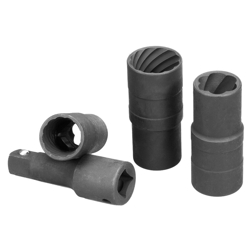 1/2" Damaged Nut and Bolt Socket Set with Case, 4 Pieces